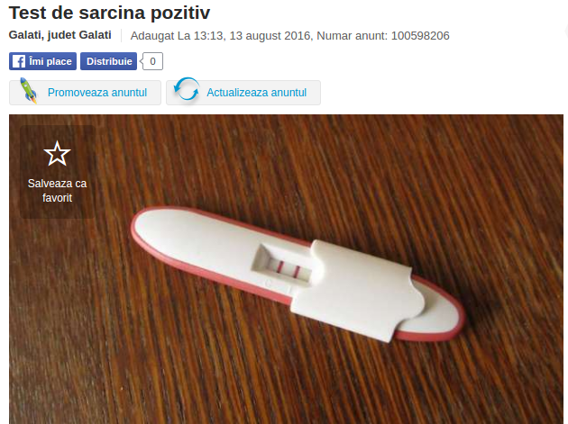Test de sarcina pozitiv Galati • OLX.ro